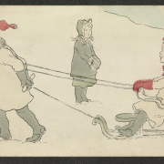 100 år + gammelt Julekort av illustratør Othar Holmboe